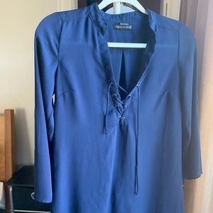 Navy blue American Dream long sleeve blouse